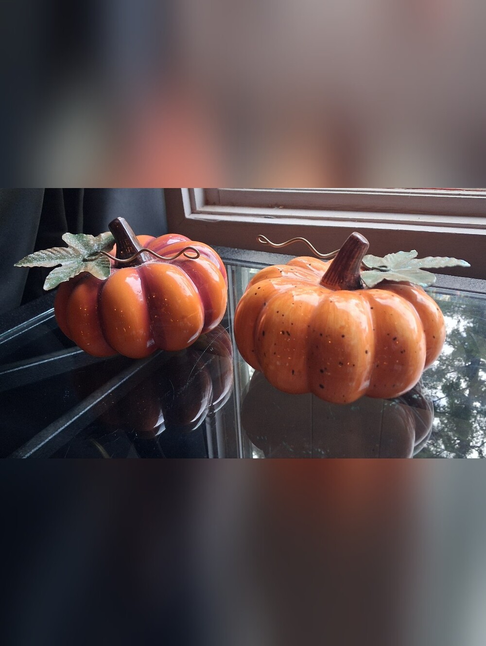 Vintage Large Ceramic Pumpkin Pair - Picture 10 of 10